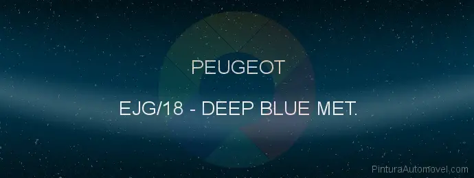 Pintura Peugeot EJG/18 Deep Blue Met.