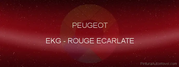 Pintura Peugeot EKG Rouge Ecarlate