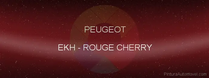 Pintura Peugeot EKH Rouge Cherry