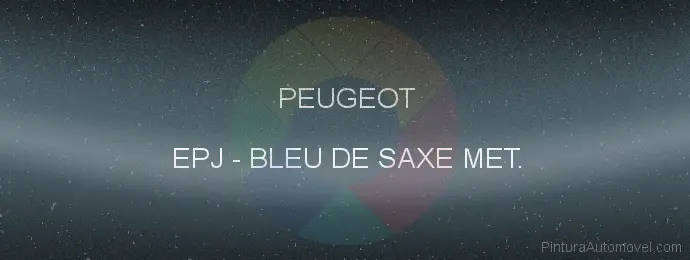 Pintura Peugeot EPJ Bleu De Saxe Met.