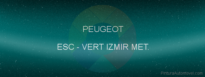 Pintura Peugeot ESC Vert Izmir Met.