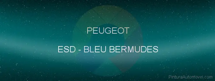 Pintura Peugeot ESD Bleu Bermudes