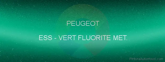 Pintura Peugeot ESS Vert Fluorite Met.