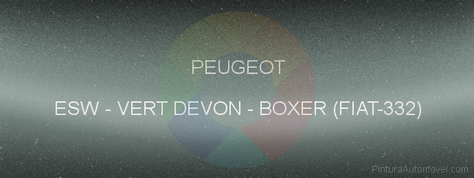 Pintura Peugeot ESW Vert Devon - Boxer (fiat-332)