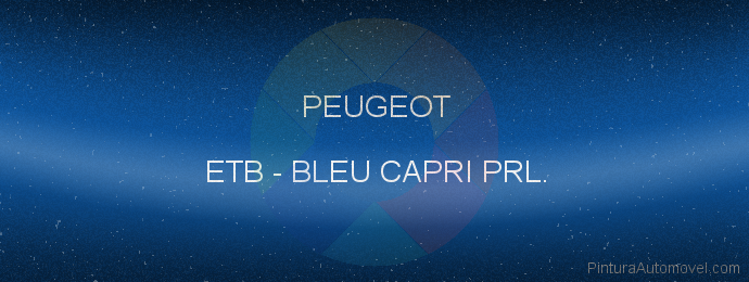 Pintura Peugeot ETB Bleu Capri Prl.