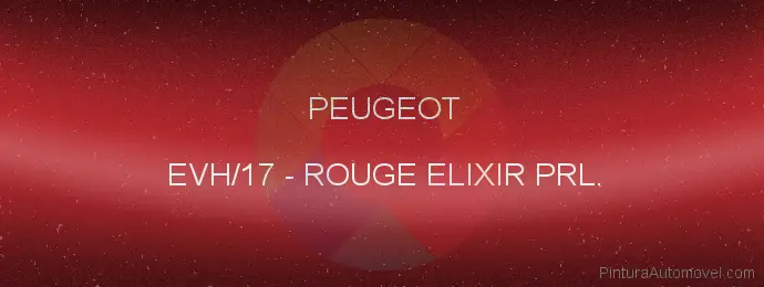 Pintura Peugeot EVH/17 Rouge Elixir Prl.