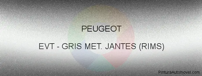 Pintura Peugeot EVT Gris Met. Jantes (rims)