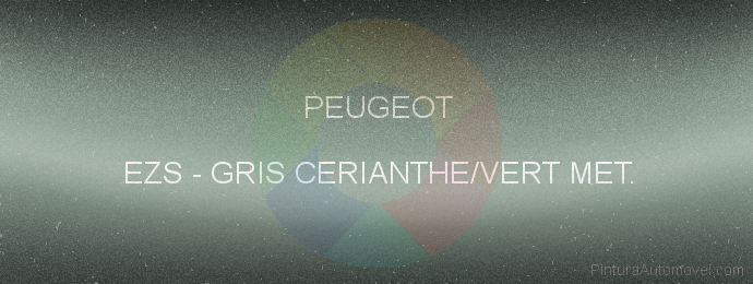 Pintura Peugeot EZS Gris Cerianthe/vert Met.
