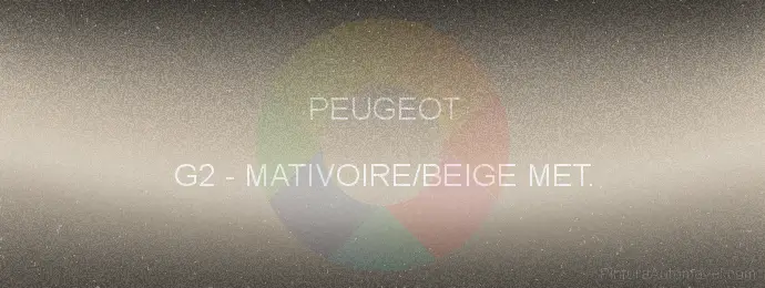 Pintura Peugeot G2 Mativoire/beige Met.