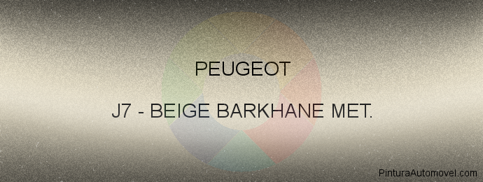 Pintura Peugeot J7 Beige Barkhane Met.