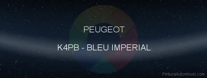 Pintura Peugeot K4PB Bleu Imperial