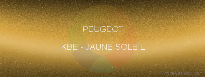 Pintura Peugeot KBE Jaune Soleil