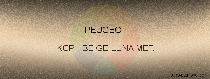 Pintura Peugeot KCP Beige Luna Met.