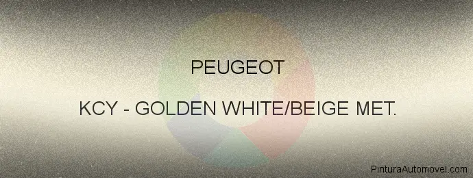 Pintura Peugeot KCY Golden White/beige Met.