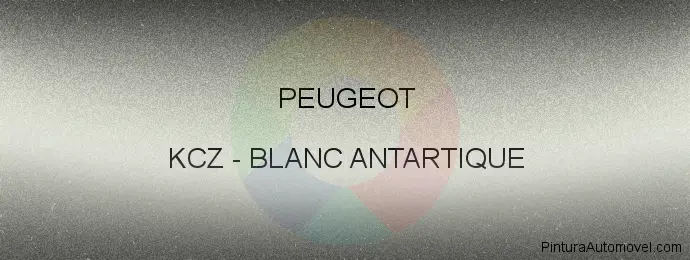 Pintura Peugeot KCZ Blanc Antartique