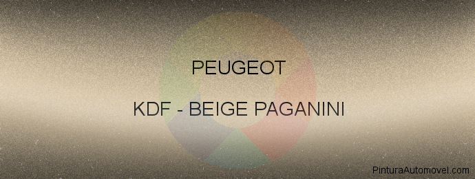 Pintura Peugeot KDF Beige Paganini