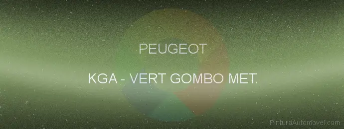 Pintura Peugeot KGA Vert Gombo Met.
