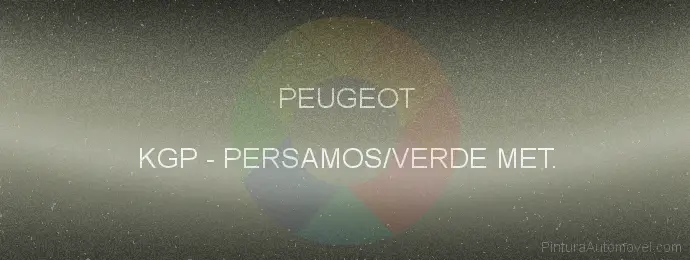Pintura Peugeot KGP Persamos/verde Met.
