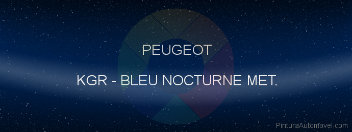 Pintura Peugeot KGR Bleu Nocturne Met.