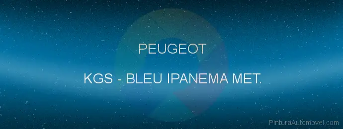 Pintura Peugeot KGS Bleu Ipanema Met.