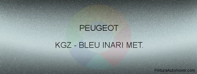 Pintura Peugeot KGZ Bleu Inari Met.