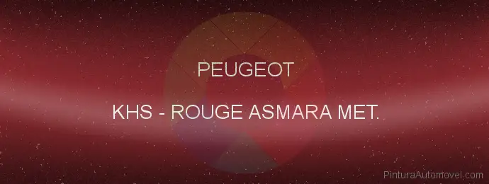 Pintura Peugeot KHS Rouge Asmara Met.