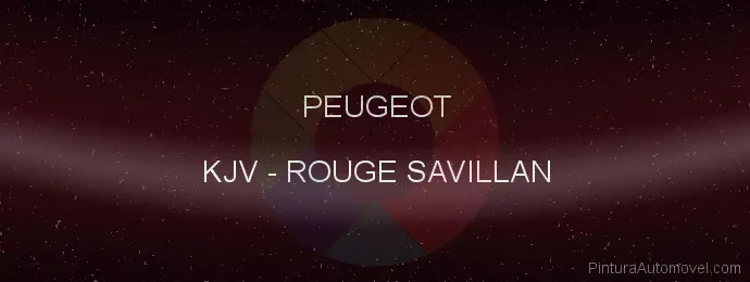 Pintura Peugeot KJV Rouge Savillan