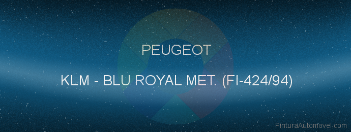Pintura Peugeot KLM Blu Royal Met. (fi-424/94)
