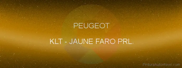 Pintura Peugeot KLT Jaune Faro Prl.