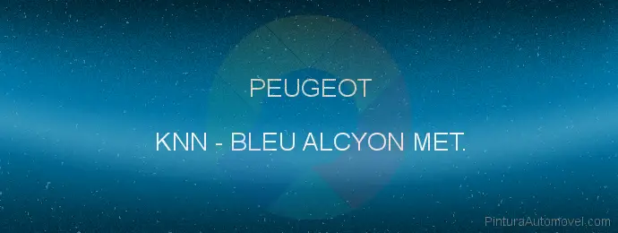 Pintura Peugeot KNN Bleu Alcyon Met.