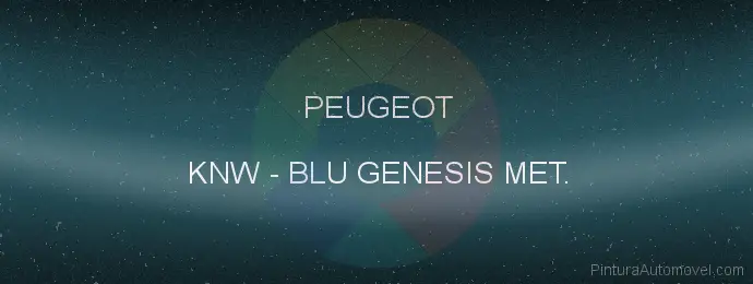 Pintura Peugeot KNW Blu Genesis Met.