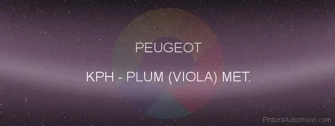 Pintura Peugeot KPH Plum (viola) Met.