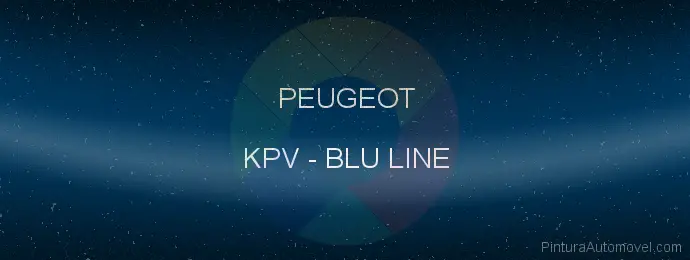 Pintura Peugeot KPV Blu Line