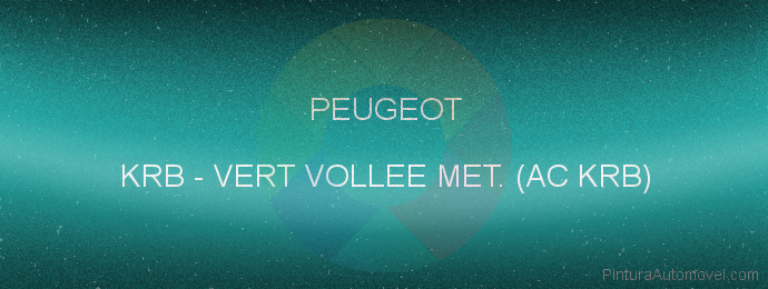 Pintura Peugeot KRB Vert Vollee Met. (ac Krb)