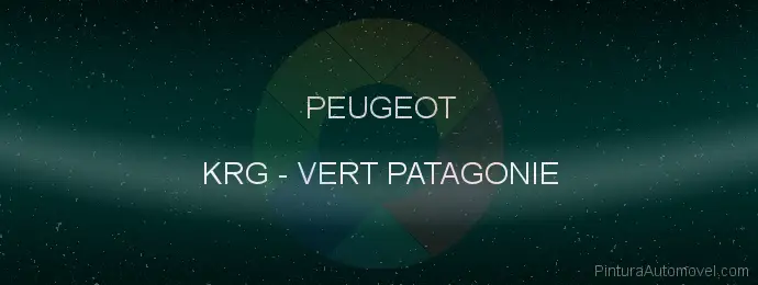 Pintura Peugeot KRG Vert Patagonie
