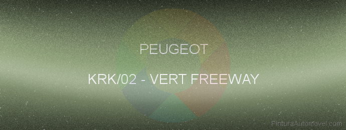 Pintura Peugeot KRK/02 Vert Freeway