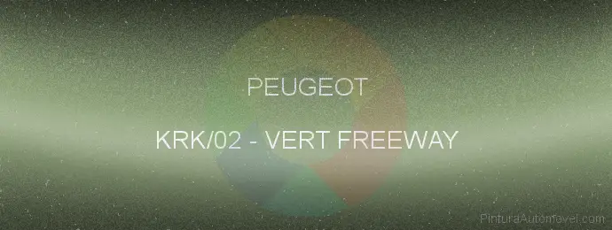 Pintura Peugeot KRK/02 Vert Freeway