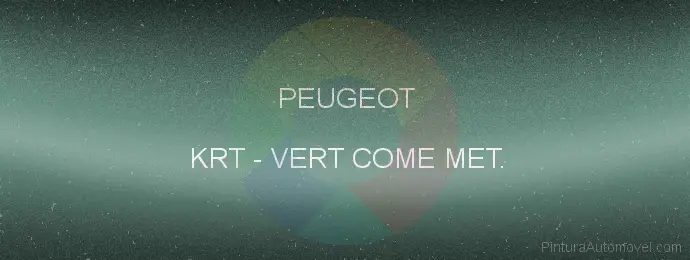 Pintura Peugeot KRT Vert Come Met.