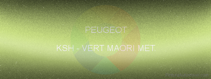 Pintura Peugeot KSH Vert Maori Met.