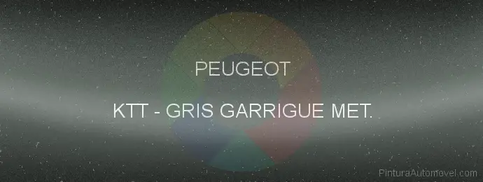 Pintura Peugeot KTT Gris Garrigue Met.