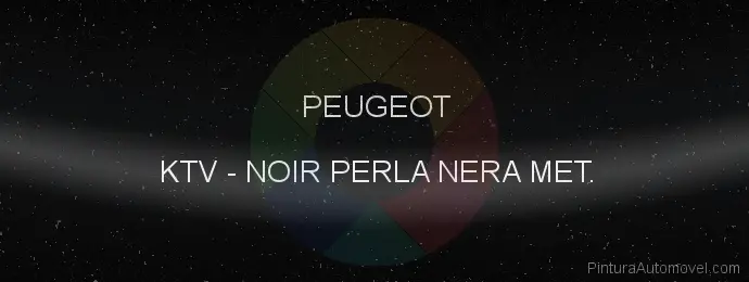 Pintura Peugeot KTV Noir Perla Nera Met.
