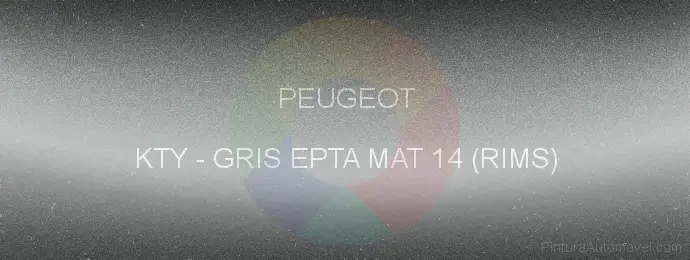 Pintura Peugeot KTY Gris Epta Mat 14 (rims)