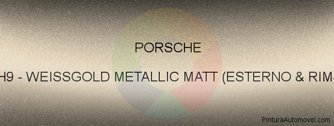 Pintura Porsche 0H9 Weissgold Metallic Matt (esterno & Rims)