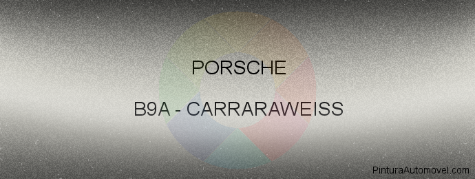 Pintura Porsche B9A Carraraweiss