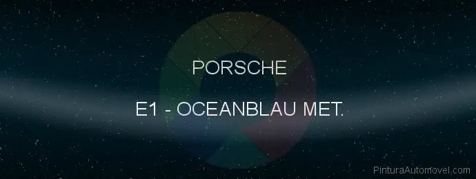 Pintura Porsche E1 Oceanblau Met.