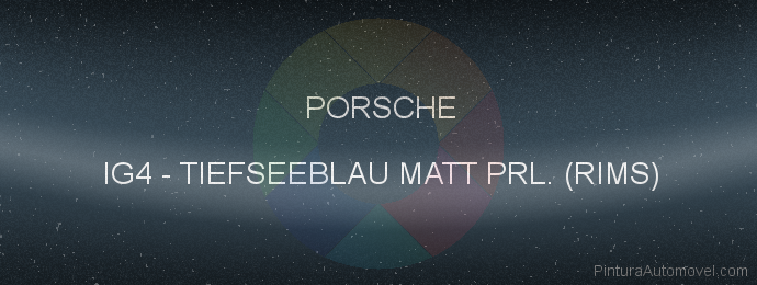 Pintura Porsche IG4 Tiefseeblau Matt Prl. (rims)