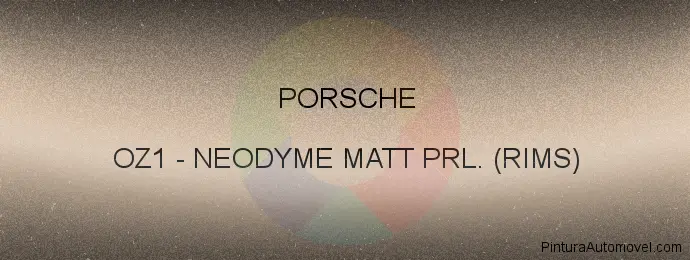 Pintura Porsche OZ1 Neodyme Matt Prl. (rims)