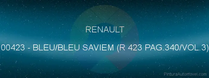 Pintura Renault 00423 Bleu/bleu Saviem (r 423 Pag.340/vol.3)