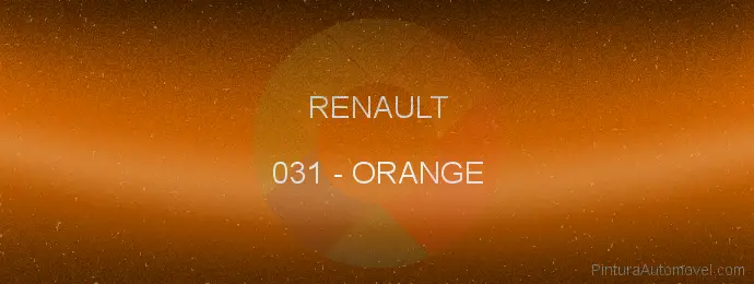 Pintura Renault 031 Orange