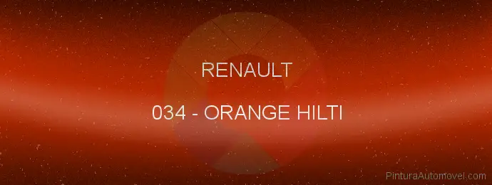 Pintura Renault 034 Orange Hilti